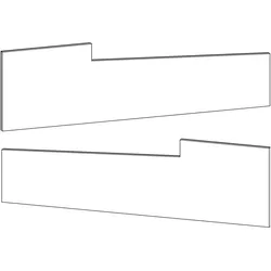 GU, Zubehör Türbeschlag, Thermostep 204 Seitendeckel-Set für Bodenschwelle silber