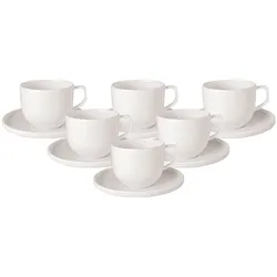 Villeroy & Boch Afina Kaffeetasse mit Untertasse 150 ml 6er Set