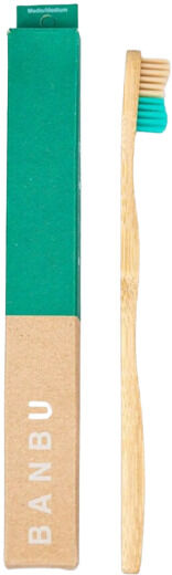 Banbu Medium Adult Toothbrush Green 1 Unit