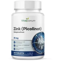 VitaSanum® - Zink (Picolinat) 15 mg – 1 Tablette Tagesportion