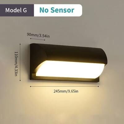 Inspired Finds AuroGuard Waterproof LED Outdoor Wall Light With Motion Sensor model G No Sensor cold White 16w