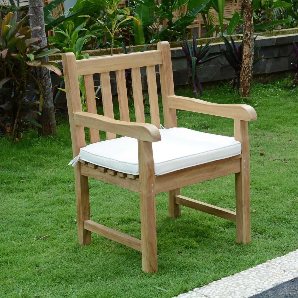 TECK Attitude Fauteuil de jardin en teck massif Marron 64x92x60cm