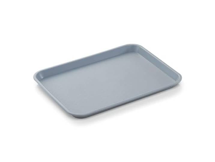 25x Gastro Tablett hellgrau grau stapelbar GN 1/2 32,5 x 26,5 cm Serviertablett Polypropylen