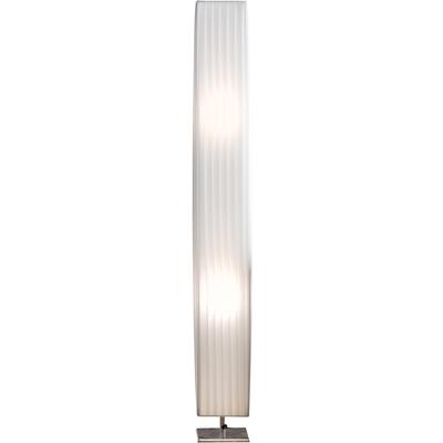 SALESFEVER Stehlampe "Emilie", weiß (weiß, chromfarben), 2, H: 120cm, 1 Stk., Leuchten, Plissee Lampenschirm, Stehlampe
