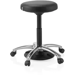 Hocker / Drehhocker / Arbeitsstuhl Operator Step Kunstleder schwarz hjh OFFICE