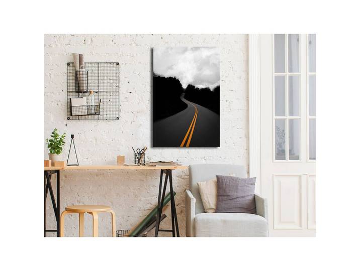 Tableau déco Double Solid Line Lin Noir 40 x 60cm