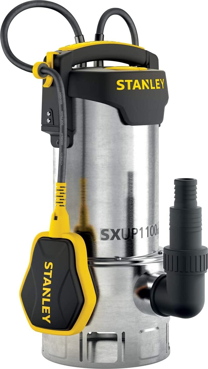 Stanley Dompelpomp voor vuilwater, 1100 W, roestvrij staal
