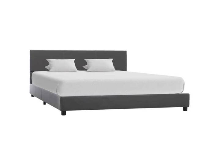 Clarence* Cadre de lit 2 Personnes Gris Similicuir 160x200 cm &Europ4594428
