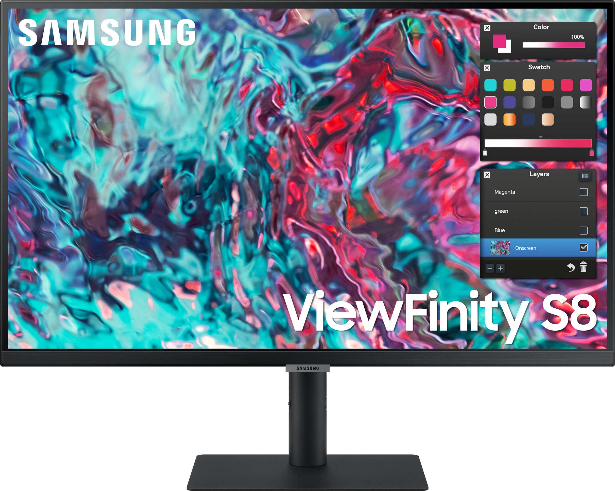 Samsung S80TB, 68,6 cm (27"), 3840 x 2160 Pixel, 4K Ultra HD, LED, 5 ms, Schwarz