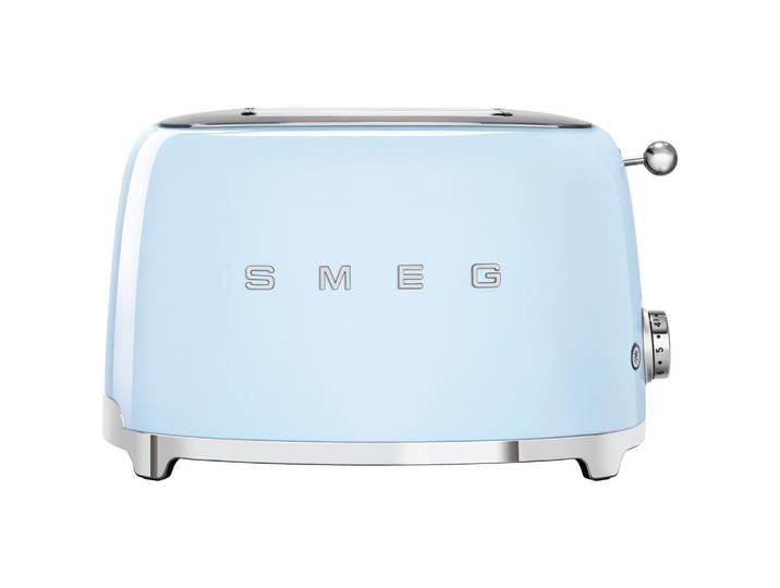 Smeg Toaster, Pastellblau, Metall, 31x20x20 cm, Krümelschublade, Auftaufunktion, Aufwärmfunktion, automatischer Auswurf nach Röstende, automatische Zentrierung der Toastscheibe, Bagel-Funktion, Kochgeschirr, Küchengeräte, Toaster