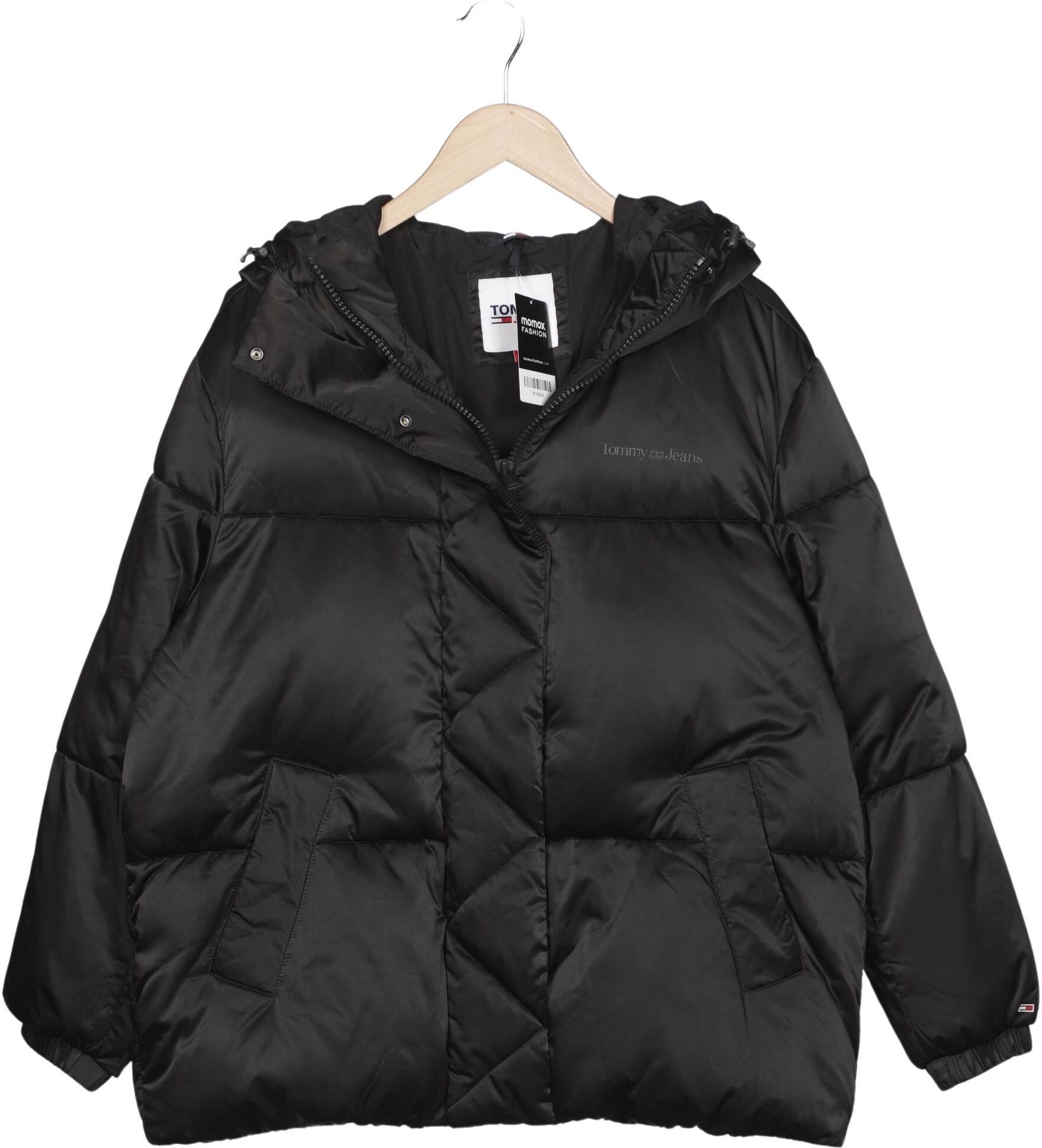 Tommy Jeans Damen Jacke, Schwarz, Gr. XS, Synthetik - Second Hand