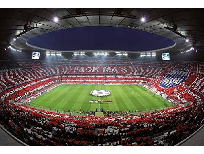 A.S. Création Papier peint Papier peint Stade FC Bayern en rouge\, blanc et vert - papier peint pour différentes pièces - papier peint intissé tableau mural XXL 384 x 260 cm
