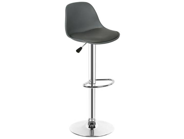 KEDIA Lot de 4 Tabourets de Bar Similicuir Hauteur Réglable Chaises de Bar Assise Pivotante Repose-Pied Tabourets Gris foncé