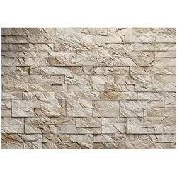 FOTOTAPETE Ziegel Wand Beige 150x105 cm