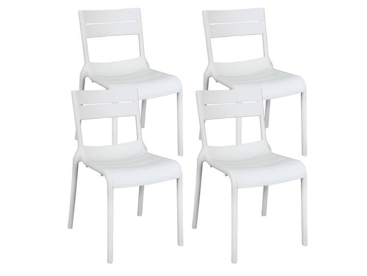 Oviala - Chaises de jardin en plastique - Lot de 4