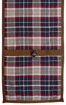 HiEnd Accents South Haven Blue Plaid 14-inch x 72-inch Runner With Suede Trim