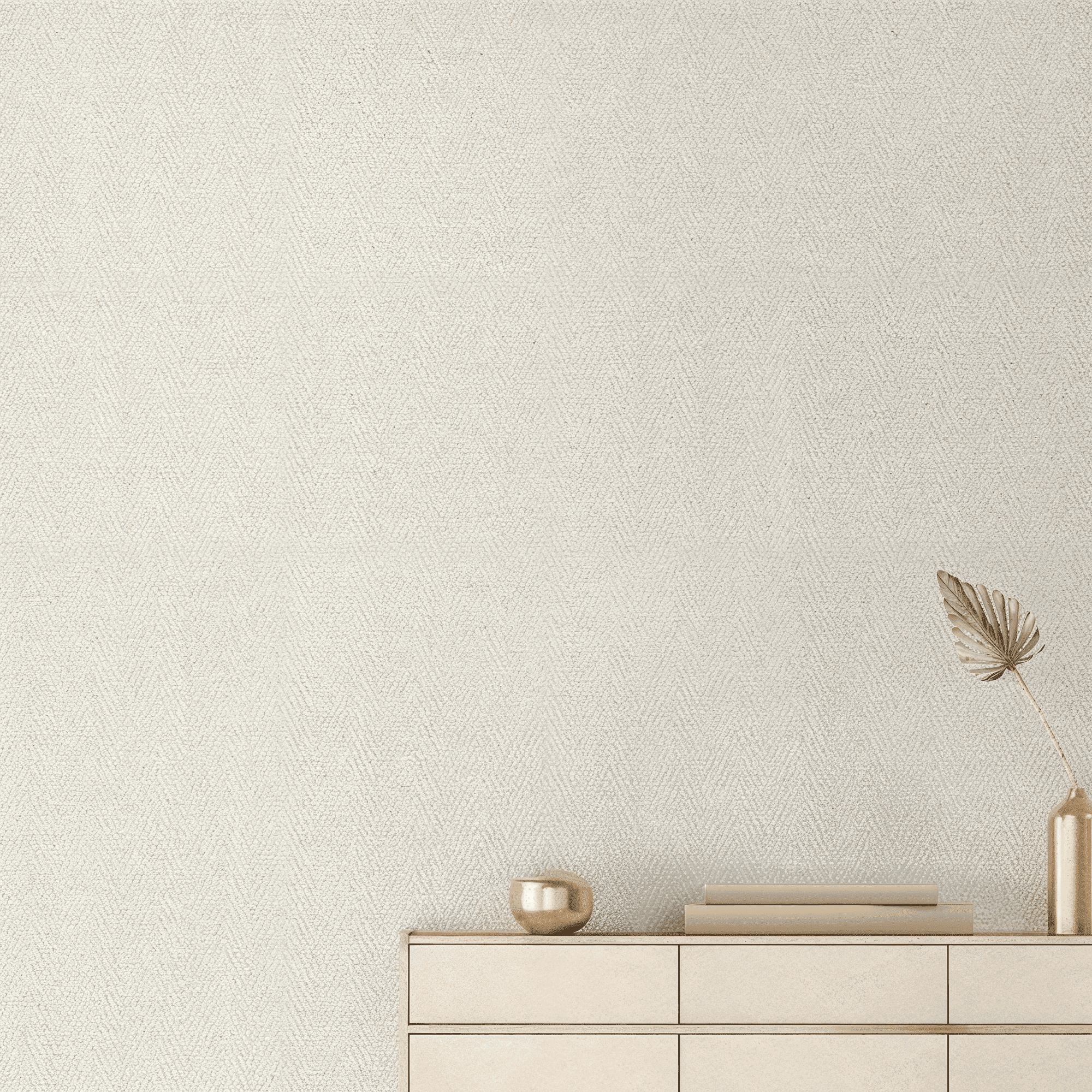 Kirsten Cream Herringbone Wallpaper