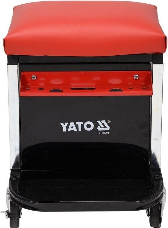 Yato YT-08790 Ocel gereedschapswagen, Zwart/Rood, 2 lades, 150 kg, 4 wielen, 470 mm