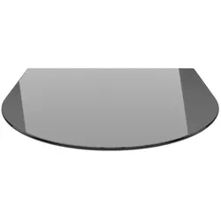 Funkenschutzplatte Rundbogen 100x100cm - schwarz mit Dichtlippe