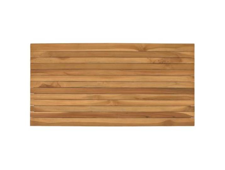 HFXHIJXQ Tischplatte Massivholz Teak 100x 50 x 3,5 cm Rechteckig Robuste Platte aus Echtholz für Esszimmer, Balkon oder Terrasse. Mit pflegeleichter Oberfläche im natürlichen Braunton.