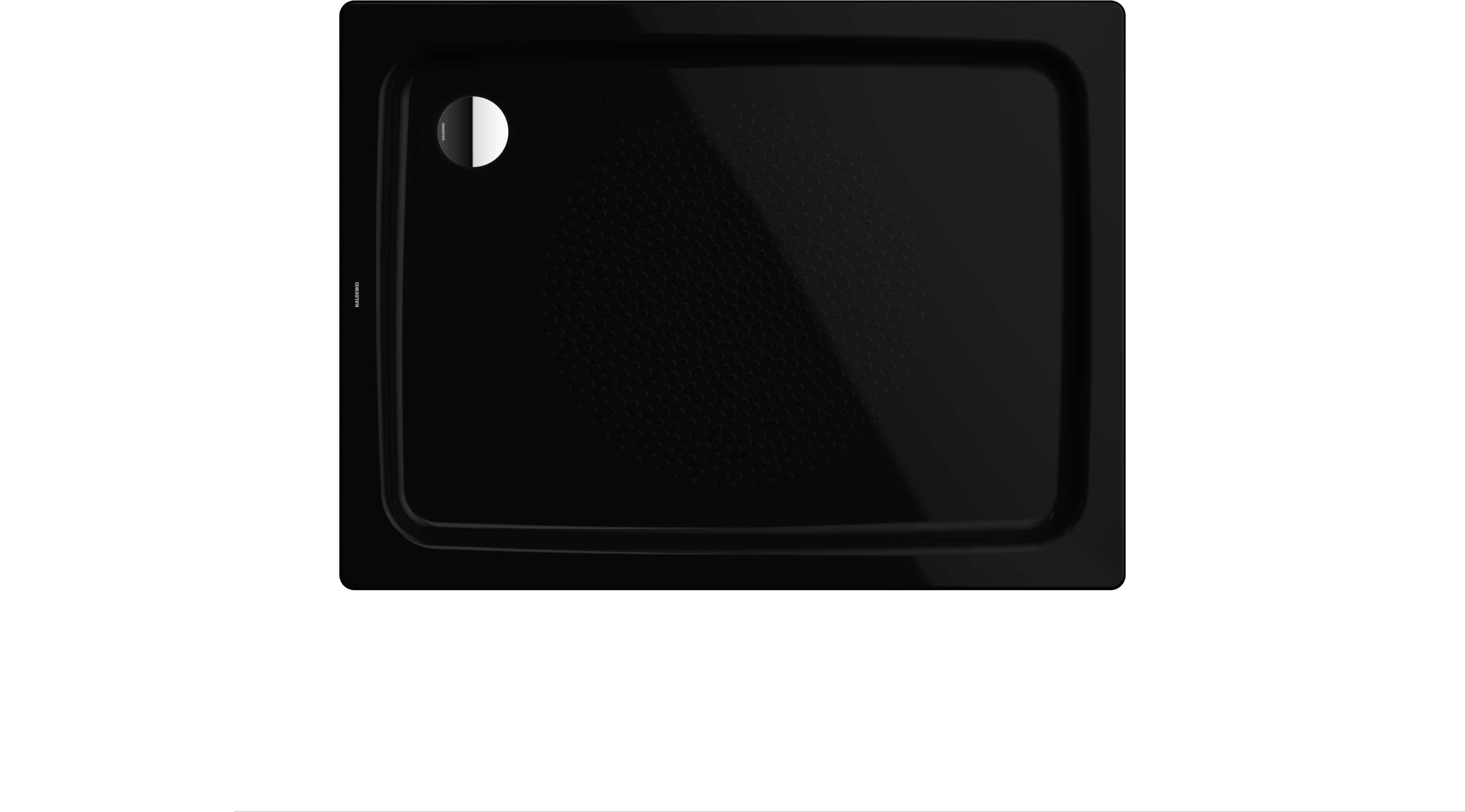 Kaldewei receveur de douche 440930000701 75x90x6,5cm, antidérapant, noir