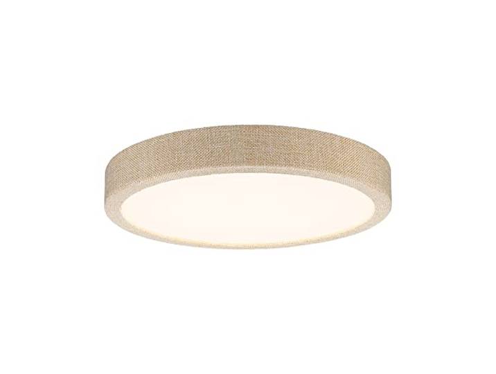 Paulmann 71052 LED Panel Cosara rund 15W IP44 1300lm 300mm Deckenleuchte in Beige Stoff/Kunststoff 3000K - Warmweiß Badleuchte