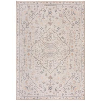 Teppich FLAIR RUGS "Teo", beige (natur), B:152cm H:4mm L:230cm, Kunstfaser, Teppiche, Teppich, Waschbarer Traditioneller Teppich