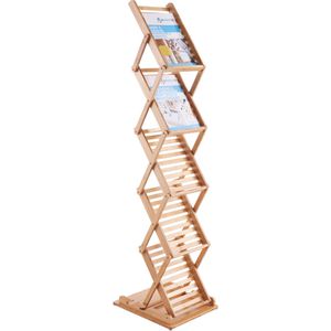 Böttcher-AG Prospekthalter Santa Fe, braun, Prospektständer, aus Bambus, faltbar, 5 x A4