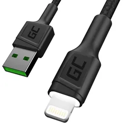 Green Cell Ray - USB Kabel - Lightning 200 cm s bílým LED podsvícením, Schnell- Laden Apple 2,4 A