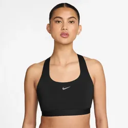 NIKE Swift High-Support Padded Sport-BH Damen 010 - black/reflective silv XS