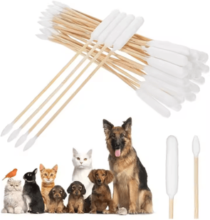 Inspire Picks Professional Pet Ear Cleaning Cotton Swabs Double Sided Bamboo Swabs For Dogs & Cats 15cm Petjian 1000pcs