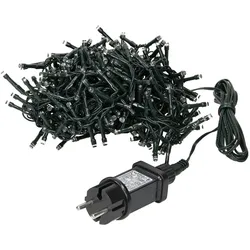 ECD Germany LED Lichtervorhang 6 m 180 LEDs Kaltweiß Eiszapfen IP44 Innen/Außen Weihnachtsbeleuchtung Lichterkettenvorhang