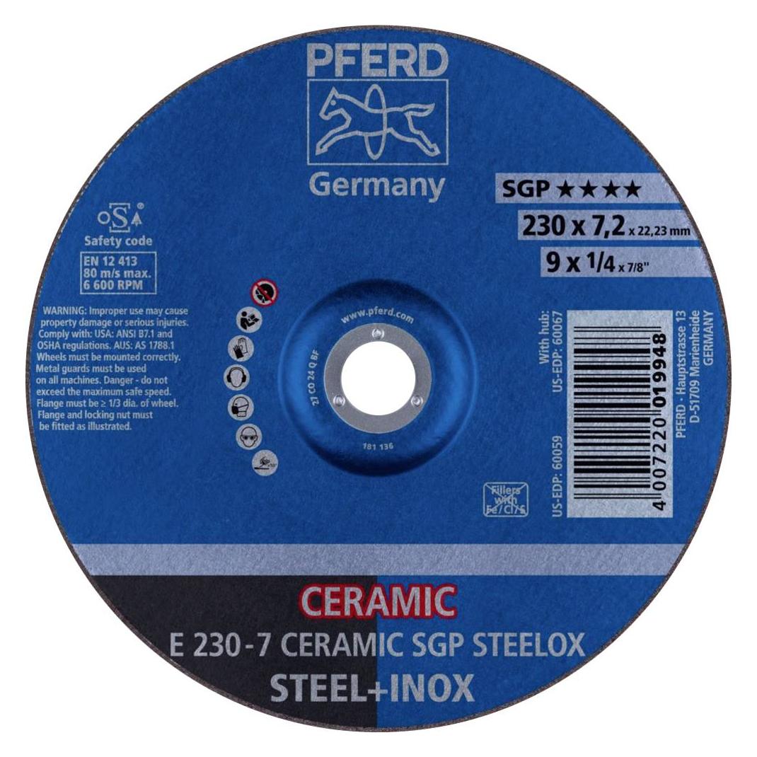 Pferd Schruppscheibe CERAMIC SGP STEELOX (62218300)