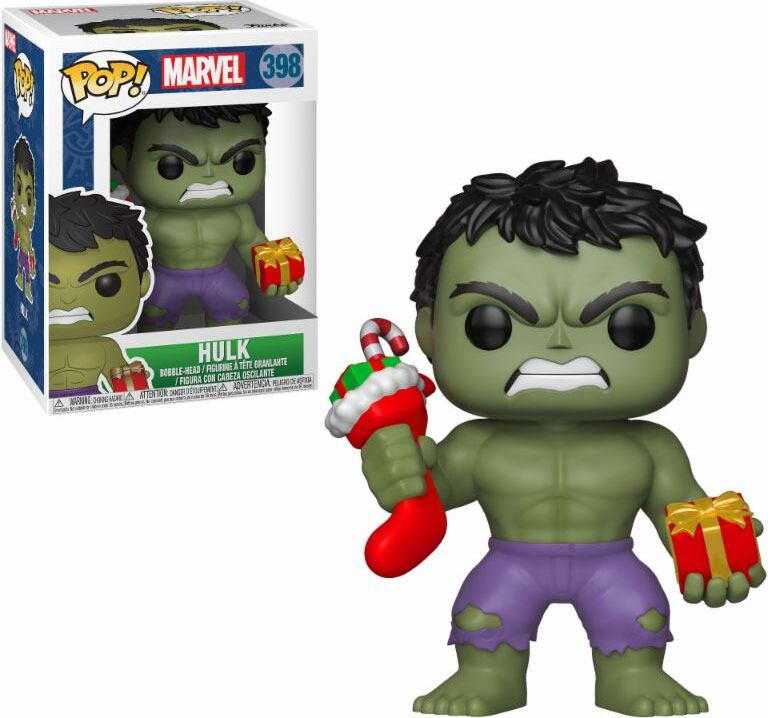 Funko Pop Marvel Holiday Hulk Verzamelfiguur met kerstsok en pluche