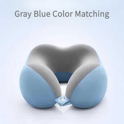 Inspire Daily Merch Medium Soft U shaped Neck Pillow For Travel Office Ergonomically Designed For Comfort And Support blue