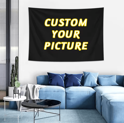 Inspire Curations Custom Photo & Logo Tapestry Banner Personalized Wall Tapestry For Events, Home & Business Decor dzgt000 150x130cm