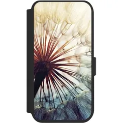 Nivocase Klapphülle für Apple iPhone 14 Pro Handyhülle aus Kunst Leder NIVOflip schwarz Blumen Fotografie (Apple iPhone 14 Pro), Smartphone Hülle, Schwarz