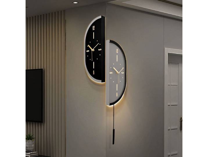 Horloge murale d'angle, horloge de salon, horloge murale silencieuse, affichage mural, design moderne, décoration intérieure