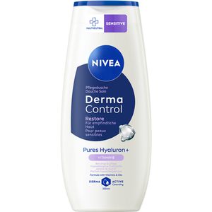 Nivea Duschgel Pflegedusche Derma Control Sensitive, unisex, pH-hautneutral, Flasche, 250 ml