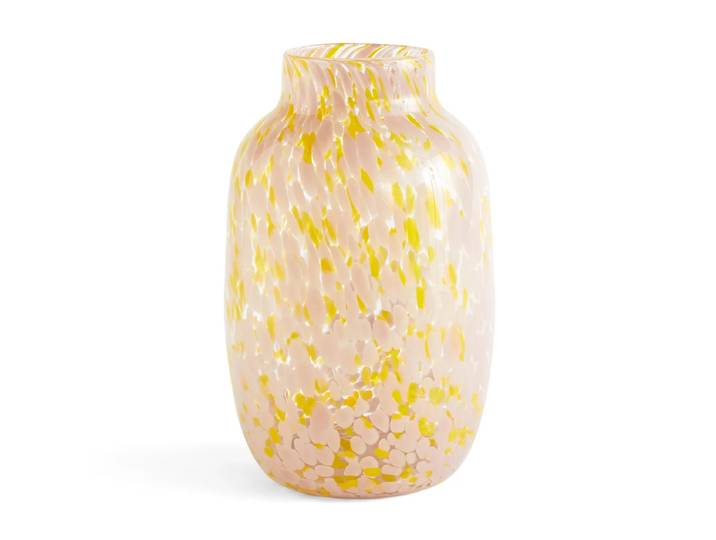 HAY - Splash Vase L, Ø 17,5 x H 27 cm, light pink and yellow
