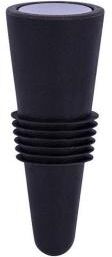 Perfect Picks Market Silicone Wine & Beverage Bottle Cap Set Leak Proof Champagne Sealer Stopper, Reusable Wine Cork Saver black