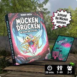 Denkriesen - Mücken Drücken – Ein Hauen und Stechen Kartenspiel, schnelles Reaktionsspiel für 2–7 Spieler ab 7 Jahren
