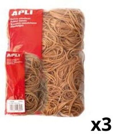 Apli Pack 3x Saco de elásticos    12855   80mm x 2mm
