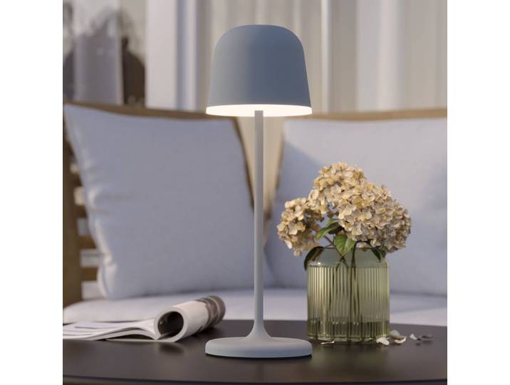 EGLO LED-Tischleuchte Mannera mit Akku, grau Mannera, dimmbar, alu / grau / zink, für Wohn- / Esszimmer, Metall