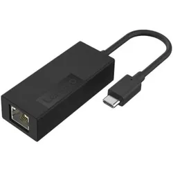 Lenovo USB-C Ethernet Adapter (USB-C, RJ45 (1x)), Netzwerk Adapter, Schwarz
