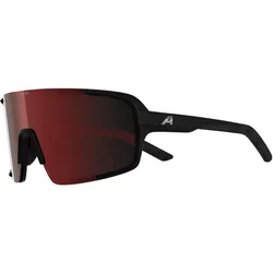 Alpina, Unisex, Sportbrille, Lumin (Black Matt, Mirror Red), Schwarz