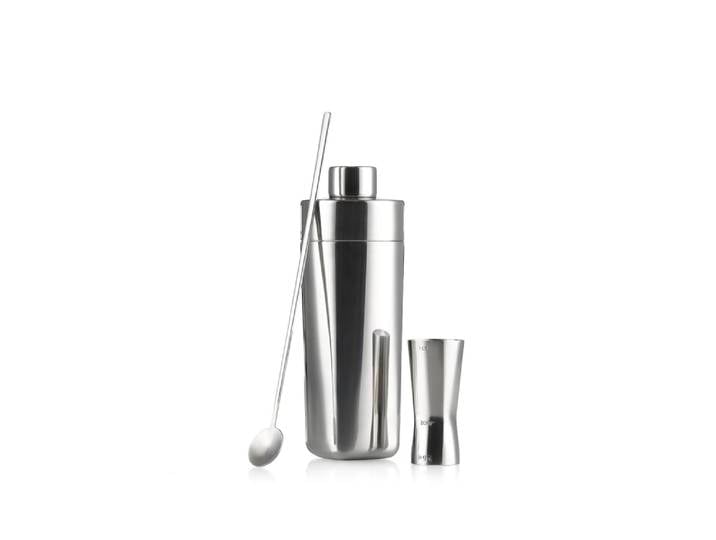 Set cocktail en acier poli