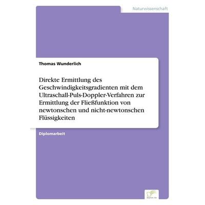 Direkte Ermittlung des Geschwindigkeitsgradienten mit dem Ultraschall-Puls-Doppler-Verfahren zur Ermittlung der Fließfunktion von newtonschen und