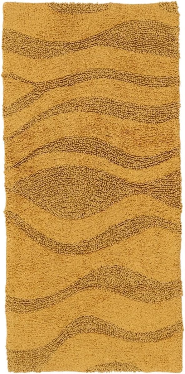 Zachte Katoenen Badmat Geel 50x100 cm - Antiallergeen en Machinewasbaar