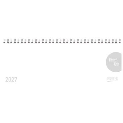 Tischkalender quer Classic Colourlux 2027 weiß